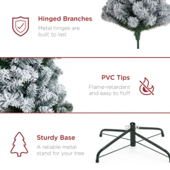 Discount The Holiday Aisle 6' H White Pine Christmas Tree With Color Changing/Combination Lights