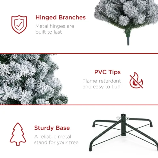 Discount The Holiday Aisle 6' H White Pine Christmas Tree With Color Changing/Combination Lights