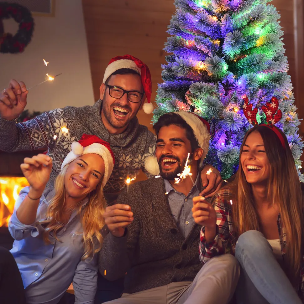 Best Sale The Holiday Aisle 72" H White Pine Flocked/Frosted Christmas Tree With 200 Led Lights