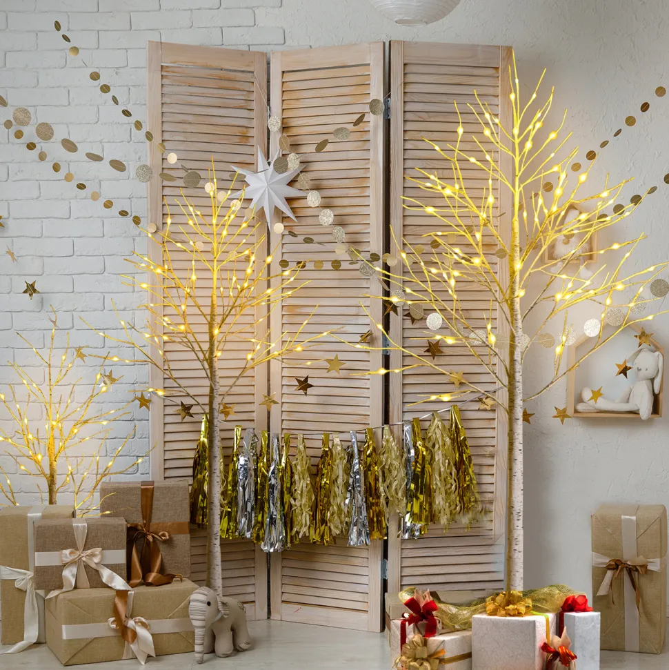 Best The Holiday Aisle 6' H White Realistic Artificial Christmas Tree With 96 Led Lights