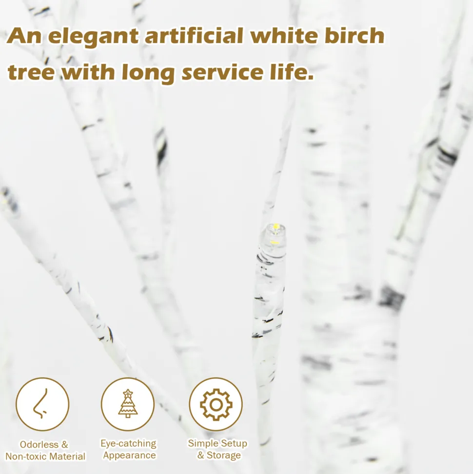 Best The Holiday Aisle 6' H White Realistic Artificial Christmas Tree With 96 Led Lights