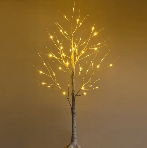 Clearance The Holiday Aisle 48" H White Realistic Artificial Christmas Tree 48 Led Lights