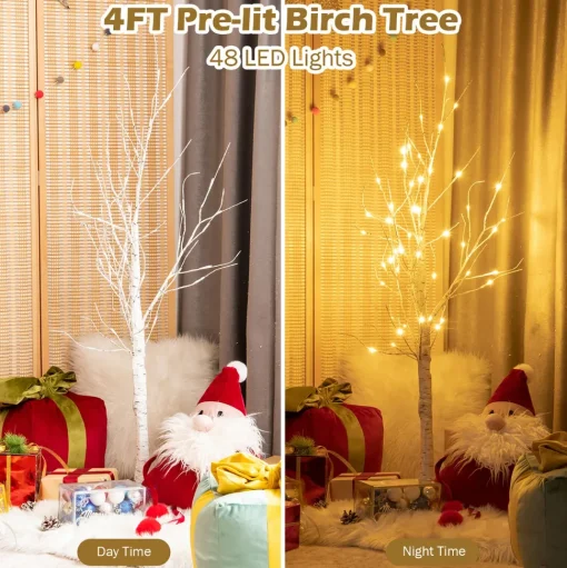 Clearance The Holiday Aisle 48" H White Realistic Artificial Christmas Tree 48 Led Lights