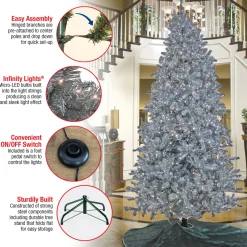 Best The Holiday Aisle 7.5' Lighted Artificial Christmas Tree - Stand Included