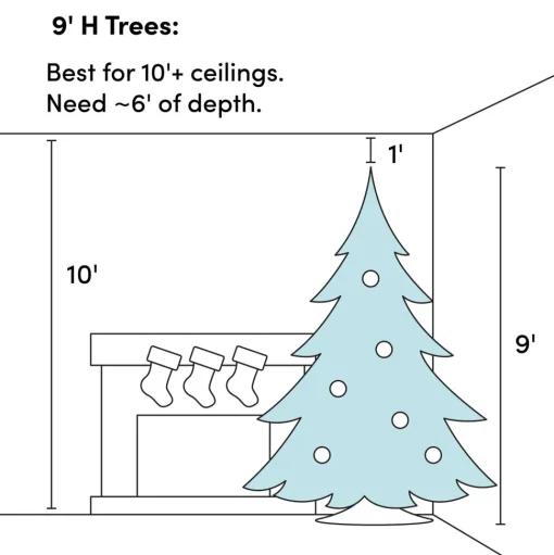Best The Holiday Aisle 108'' Lighted Artificial Fir Christmas Tree