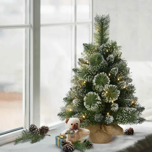 Store The Holiday Aisle 2' Lighted Artificial Pine Christmas Tree