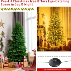Sale The Holiday Aisle 6' Lighted Artificial Pine Christmas Tree - Stand Included