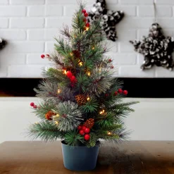 Hot Three Posts 2' Pine Artificial Christmas Tree