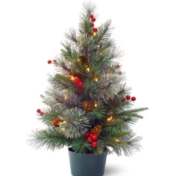 Hot Three Posts 2' Pine Artificial Christmas Tree