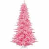 Shop The Holiday Aisle 3' Pink Fir Artificial Christmas Tree With 100 Colored & Clear Lights