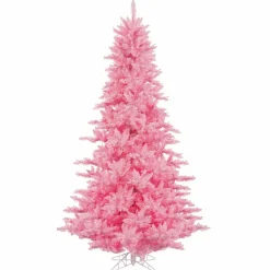 Shop The Holiday Aisle 3' Pink Fir Artificial Christmas Tree With 100 Colored & Clear Lights
