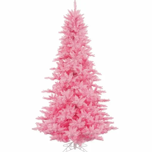 Shop The Holiday Aisle 3' Pink Fir Artificial Christmas Tree With 100 Colored & Clear Lights
