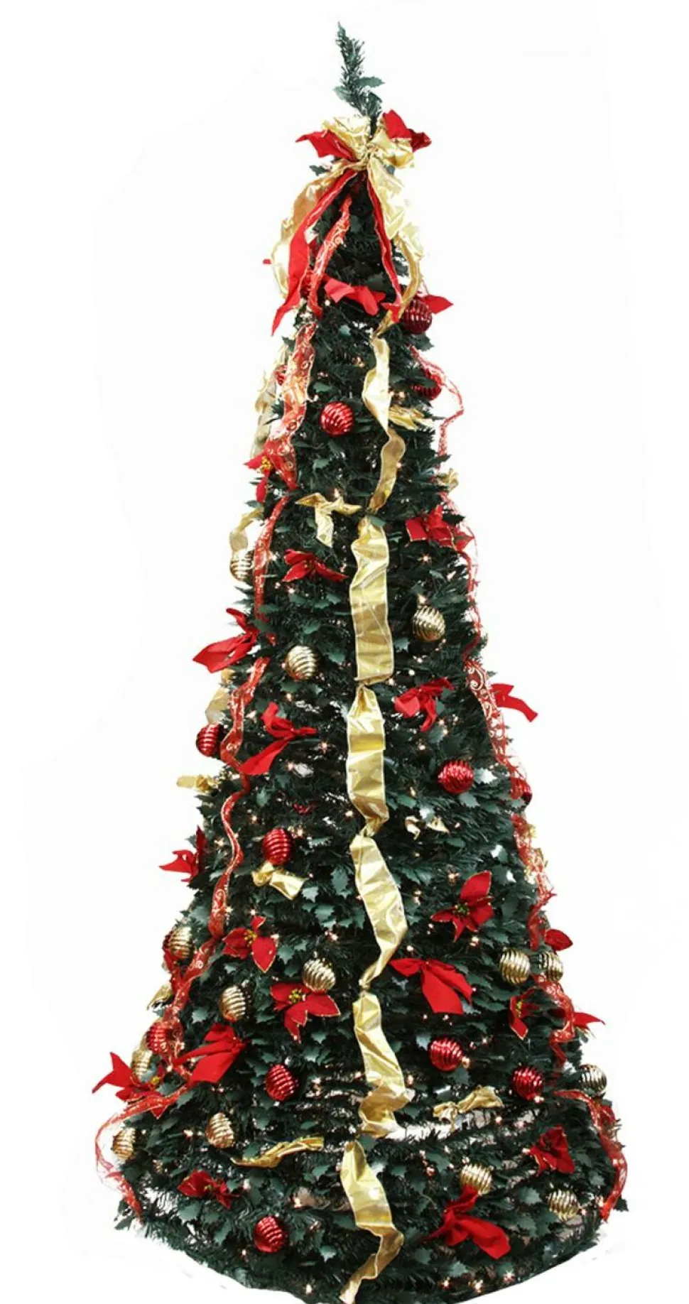 Flash Sale Northlight Seasonal 6' Pre-Lit Gold And Red Pre-Decorated Pop-Up Artificial Christmas Tree Clear Lights