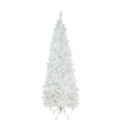 New Northlight Seasonal 6.5' Pre-Lit Pencil White Winston Pine Artificial Christmas Tree - Clear Lights