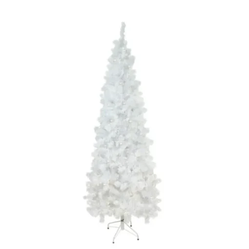 New Northlight Seasonal 6.5' Pre-Lit Pencil White Winston Pine Artificial Christmas Tree - Clear Lights