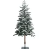 Best The Holiday Aisle 72" Regular(Full) Green/White Realistic Artificial Christmas Tree 250 Light