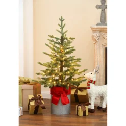 Sale The Holiday Aisle 3'6" Slender Green Fir Christmas Tree With 100 Led Lights