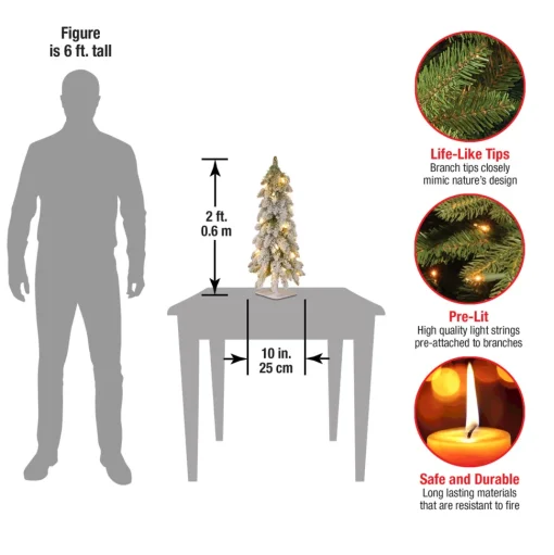 Sale Sand & Stable 24" White Christmas Tree With 50 Clear Lights