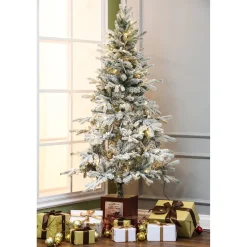 Best The Holiday Aisle 5.21' White Fir Artificial Christmas Tree With 120 Clear/White Lights