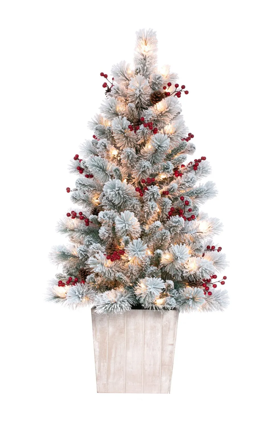 Hot The Holiday Aisle 4' White Fir Artificial Christmas Tree With 100 White Lights