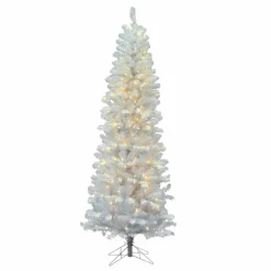 Discount The Holiday Aisle 8.5' White Pine Artificial Christmas Tree With 260 Clear Lights