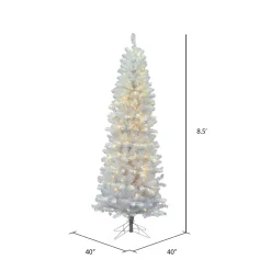 Discount The Holiday Aisle 8.5' White Pine Artificial Christmas Tree With 260 Clear Lights