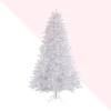 New Hashtag Home 7.5' White Pine Artificial Christmas Tree With 650 Led White Lights With Stand