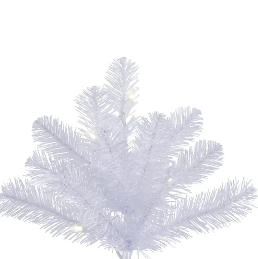 New Hashtag Home 7.5' White Pine Artificial Christmas Tree With 650 Led White Lights With Stand