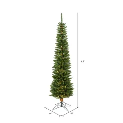 Clearance The Holiday Aisle 8.5' White Pine Artificial Christmas Tree With 400 Led White Lights With Stand