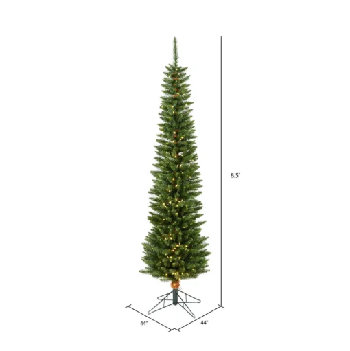 Clearance The Holiday Aisle 8.5' White Pine Artificial Christmas Tree With 400 Led White Lights With Stand