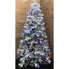 Hot The Holiday Aisle 7.5' White/Green Fir Flocked/Frosted Christmas Tree With 750 Lights Color Changing/Combination And Pulsing/Blinking