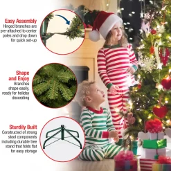 Outlet The Holiday Aisle Adrihana 12' Green Artificial Christmas Tree With 1400 Clear/White Lights