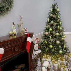 Store The Holiday Aisle Aspen Spruce 6.5' Green Spruce Artificial Christmas Tree With 350 Clear/White Lights