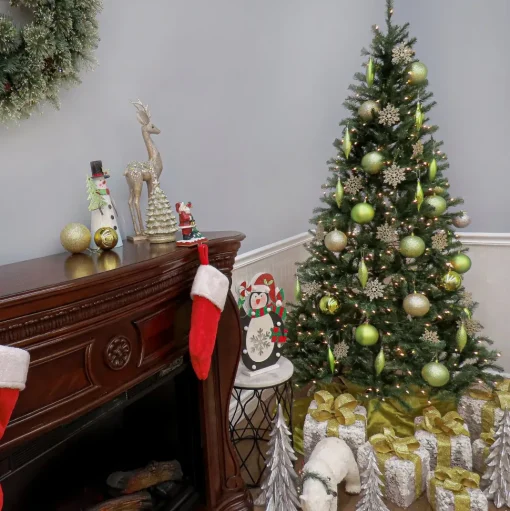Store The Holiday Aisle Aspen Spruce 6.5' Green Spruce Artificial Christmas Tree With 350 Clear/White Lights