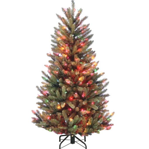 Sale Red Barrel Studio Baldrik 4.5' Green Artificial Christmas Tree With 300 Multi-Color Lights