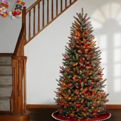 Hot Red Barrel Studio Baldrik 9' Lighted Artificial Fraser Fir Christmas Tree - Stand Included