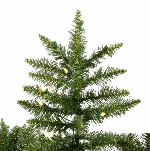 Clearance The Holiday Aisle Beardstown Fir 7.5' Green Artificial Slim Christmas Tree With 585 Led Warm White Lights