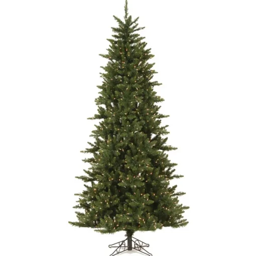 Clearance The Holiday Aisle Beardstown Fir 7.5' Green Artificial Slim Christmas Tree With 585 Led Warm White Lights