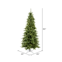 Clearance The Holiday Aisle Beardstown Fir 7.5' Green Artificial Slim Christmas Tree With 585 Led Warm White Lights