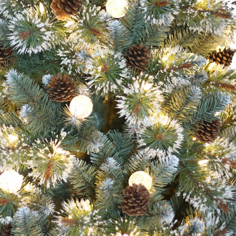 Hot The Holiday Aisle Carolina Pine 7.5' Blue/Green Pine Artificial Christmas Tree With 450 Clear/White Lights