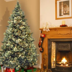 Best Sale Steelside Ceibhfhionn Pine Green Artificial Christmas Tree With Clear/White Lights