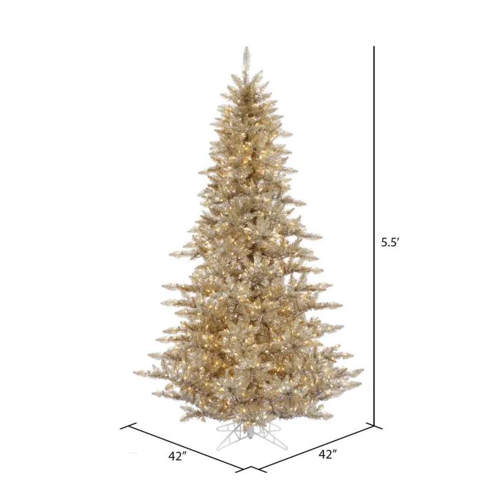 Discount The Holiday Aisle Champagne Fir Artificial Christmas Tree