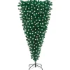 Fashion The Holiday Aisle Christmas Tree Decoration Upside-Down Artificial Tree With Leds Green