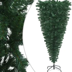 Fashion The Holiday Aisle Christmas Tree Decoration Upside-Down Artificial Tree With Leds Green