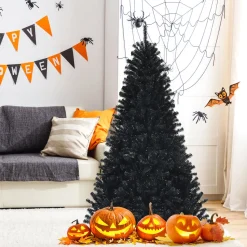 Best Sale Costway 72'' H Black Pine Cashmere Christmas Tree With 250 Led Lights