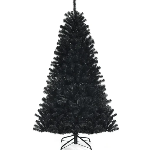 Best Sale Costway 72'' H Black Pine Cashmere Christmas Tree With 250 Led Lights