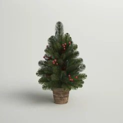 Discount Three Posts Crestwood 2' H Green Artificial Spruce Christmas Tree With 35 Multi-Color Lights