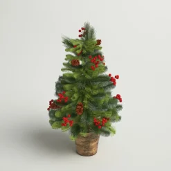 Online Three Posts Crestwood 2' H Green Artificial Spruce Christmas Tree With 35 Lights