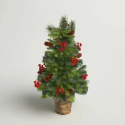 Online Three Posts Crestwood 2' H Green Artificial Spruce Christmas Tree With 35 Lights