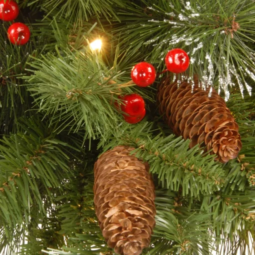 Online Three Posts Crestwood Green Spruce Christmas Tree With Lights